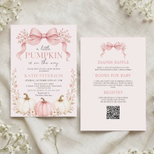 All In One Roze Strik Kleine Pompoen Baby Shower