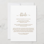 All in One Rustic Neutral Floral Wedding Kaart (Achterkant)