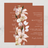 All In One Rustieke Bloemige Terracotta Herfst Bru Kaart (Voorkant / Achterkant)