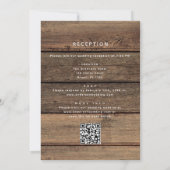 All In One Rustieke QR Code Landelijke Pot Huwelij Kaart (Achterkant)