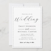 All-In-One Simple Classic Black & White Wedding In Kaart (Voorkant)