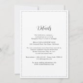 All-In-One Simple Classic Black & White Wedding In Kaart (Achterkant)