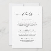All-in-One Simple Classic Black & White Wedding Kaart (Achterkant)
