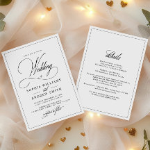 All-in-One Simple Classic Black & White Wedding