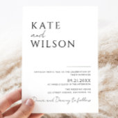 All-in-One Simple Classic Black & White Wedding Kaart
