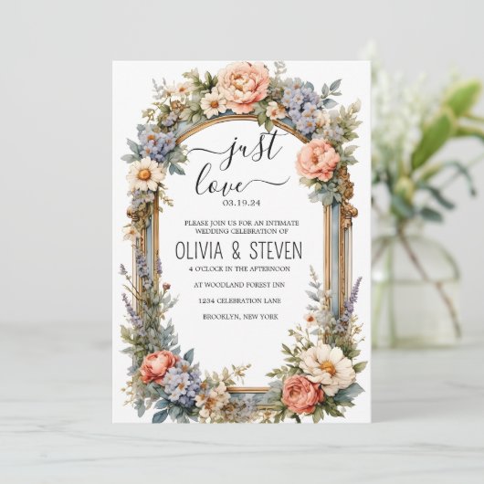 All-In-One Simple Classic White Wedding Kaart (Staand voorkant)