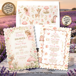 All-in-One Sprookjesachtige Thema Baby Shower Uitn Kaart