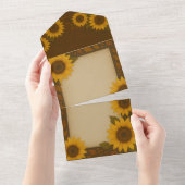 All-In-One Sunflower Invitation All In One Uitnodiging (Afscheurbaar)