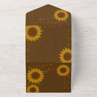 All-In-One Sunflower Invitation All In One Uitnodiging