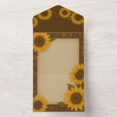All-In-One Sunflower Invitation All In One Uitnodiging (Binnen)