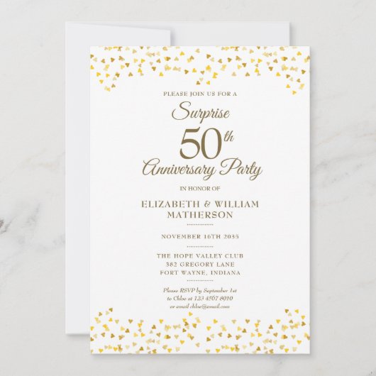 All in One Surprise Party 50ste bruiloft Jubileum Kaart (Voorkant)