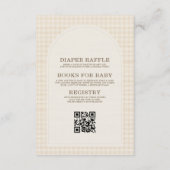 All in One Teddy Bear Gingham Bearly Wait  Kaart (Achterkant)