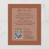All-in-One Terracotta Photo Wedding Invitation (Achterkant)