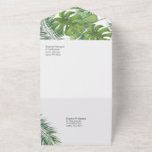 All-in-One Tropische Waterverf Trouw Uitnodiging (Buitenkant)