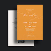 All In One Trouw Bold Elegant Script Oranje Kaart