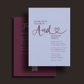 All In One Trouw Bold Periwinkle Plum Hart Kaart