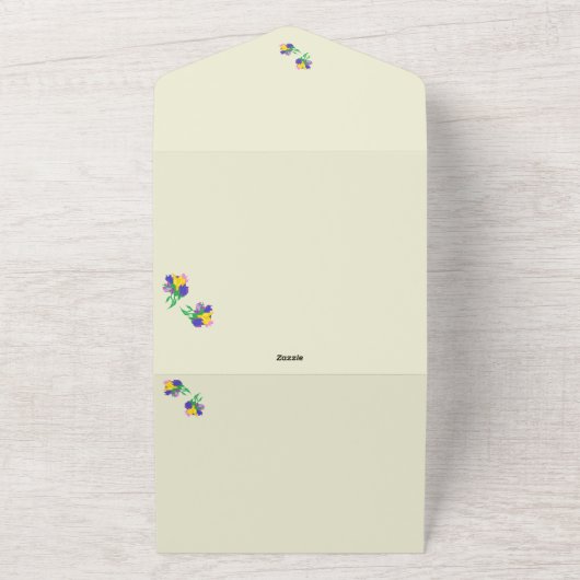 All in One Trouw UitnodigingTulpen All In One Uitnodiging (Buitenkant)