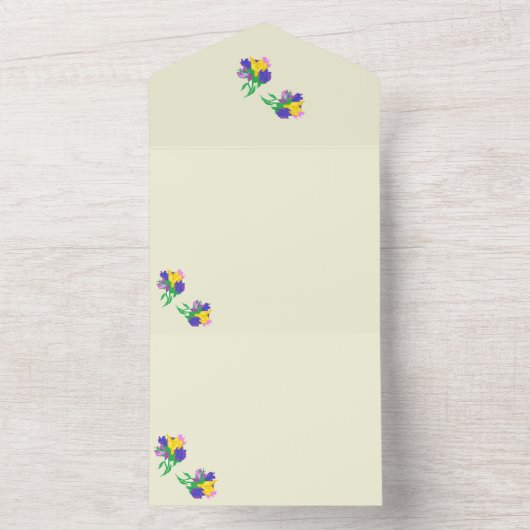 All in One Trouw UitnodigingTulpen All In One Uitnodiging (Binnen)