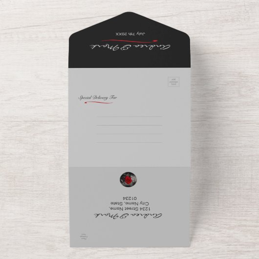 All-in-One Trouwuitnodiging All In One Uitnodiging (Buitenkant)