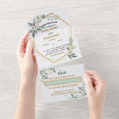 All-in-One Trouwuitnodiging All In One Uitnodiging (Afscheurbaar)