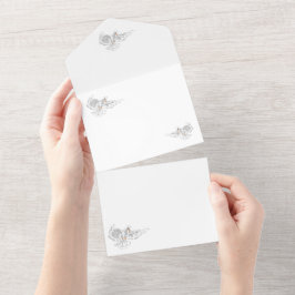 All-in-One Trouwuitnodiging: Duiven All In One Uitnodiging