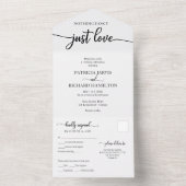 All-in-one trouwuitnodiging met RSVP-ansichtkaart All In One Uitnodiging (Binnen)