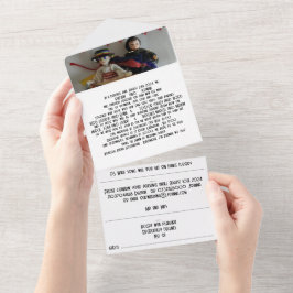 All-in-One Trouwuitnodiging Roemeense Stijl All In One Uitnodiging