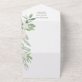 All-in-One Trouwuitnodiging Waterverf Bloem All In One Uitnodiging (Buitenkant)