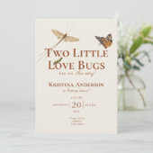 All in One Tweeling Liefdeskevers Baby Shower Kaart (Staand voorkant)