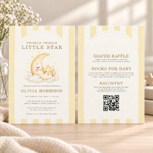 All in One Twinkle Twinkle Little Star Baby Shower Kaart