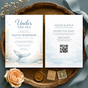 All-in-One Under the Sea Ocea Babyshower Kaart