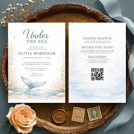 All-in-One Under the Sea Ocea Babyshower Kaart