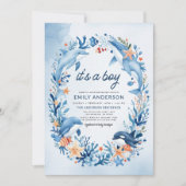 All in One Under the Zee Het is een Baby shower vo Kaart (Voorkant)