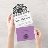 All in One Verjaardag Uitnodigen All In One Uitnodiging (Afscheurbaar)