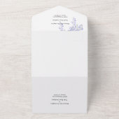 All-in-One Waterverf Wisteria Uitnodiging (Buitenkant)