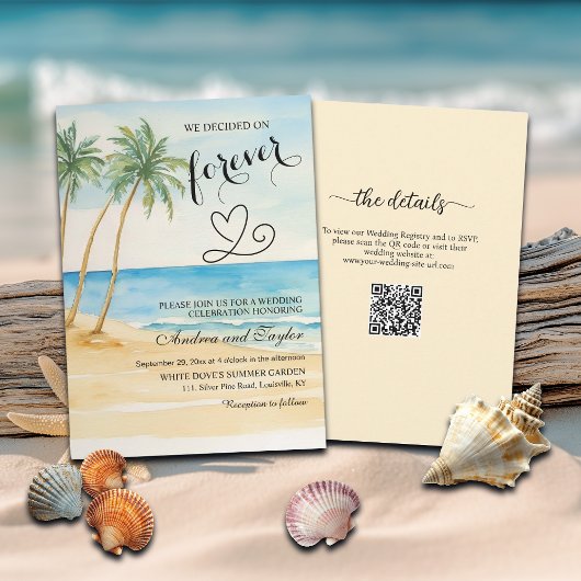 All in One We besloten op Forever QR Code Wedding Kaart