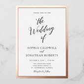 All-in-One Weddenschap Black Roos Gold Folie Uitnodiging (Voorkant)