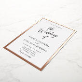 All-in-One Weddenschap Black Roos Gold Folie Uitnodiging (Gedraaid)