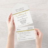 All-in-One Weddenschappelijke Uitnodiging Eenvoudi (Afscheurbaar)