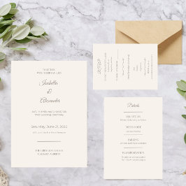 All-in-One Wedding Invitation Suite Drieluik Uitnodiging