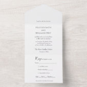 All in one Wedding Invitation Template All In One Uitnodiging (Binnen)