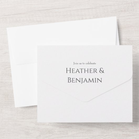 All in one Wedding Invitation Template All In One Uitnodiging (Achterkant)