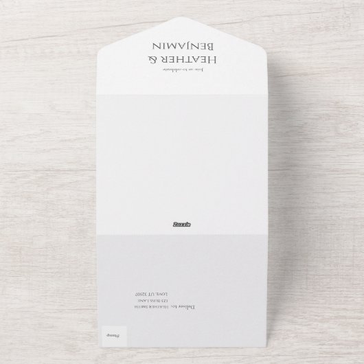 All in one Wedding Invitation Template Uitnodiging (Buitenkant)