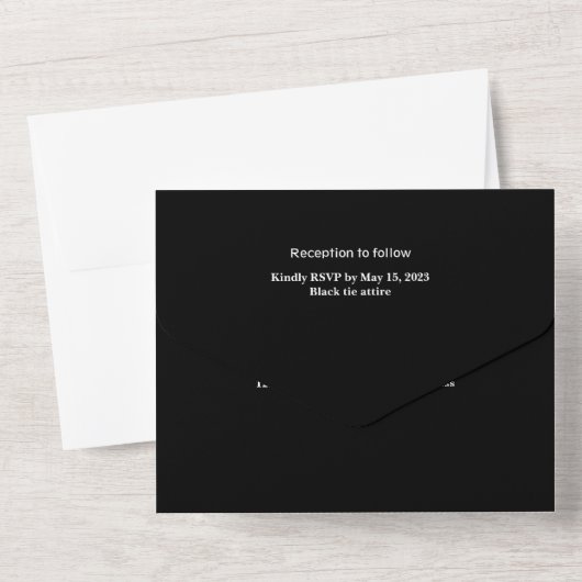 All-In-One Wedding Invite | Smith Bachelorette All In One Uitnodiging (Achterkant)