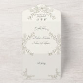 All in One Wedding Invite, template, personalized  Uitnodiging (Buitenkant)