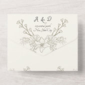 All in One Wedding Invite, template, personalized  Uitnodiging (Achterkant)