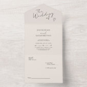 All in One Wedding Nodig Minimalistisch Modern uit Uitnodiging (Binnen)