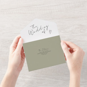 All in One Wedding Nodig Minimalistisch Modern uit Uitnodiging