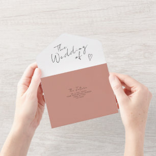 All in One Wedding Nodig Minimalistisch Modern uit Uitnodiging