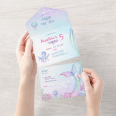 All in One Wedding Nodig Nautische thema verjaarda All In One Uitnodiging (Afscheurbaar)